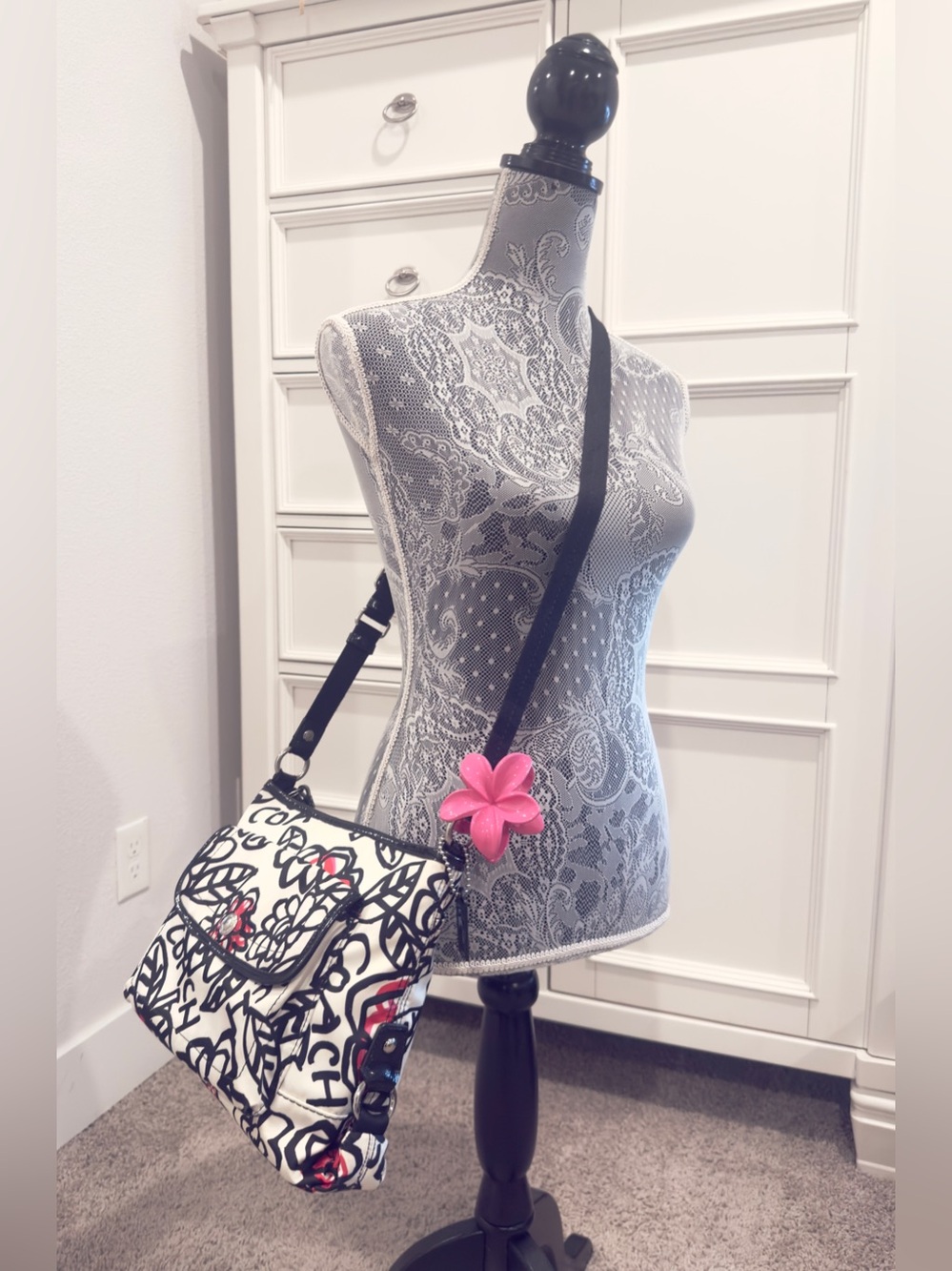 🌸 Coach Poppy Floral Graffiti Crossbody/ Shoulder Bag - Picture 15 of 16